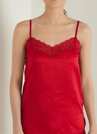 Майка tezenis жіноча червона мереживо женская красная