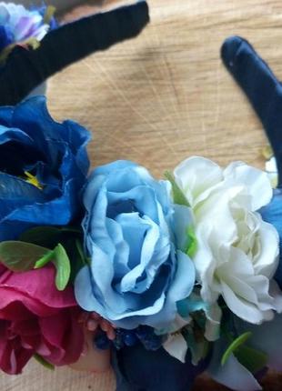 Обруч с цветами веночек к вышиваке украинский веночек віночок з квітами