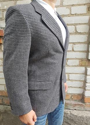 Вінтажний вовняний піджак в клітинку di caprio