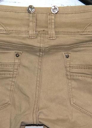 Крутые стильные джинсы скинны бежевого цвета/ hello miss4 фото