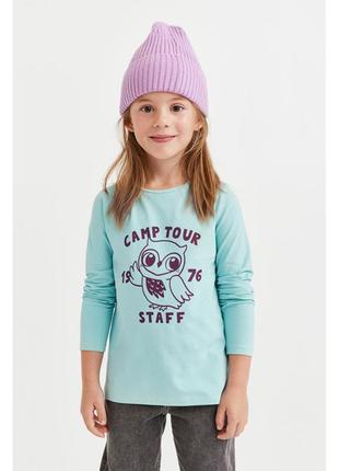 Дитяча кофта реглан лонгслів сова h&m для дівчинки 70045