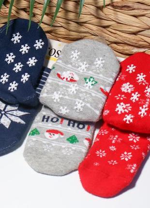 Новорічні тепленькі махрові шкарпеточки2 фото