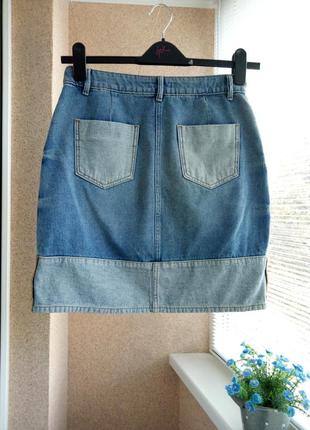 Модная джинсовая юбка мини2 фото