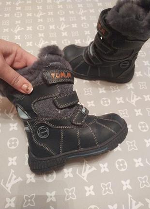 Зимові чоботи tom.м натуральна шкіра на натуральном хутрі, 25 розмір