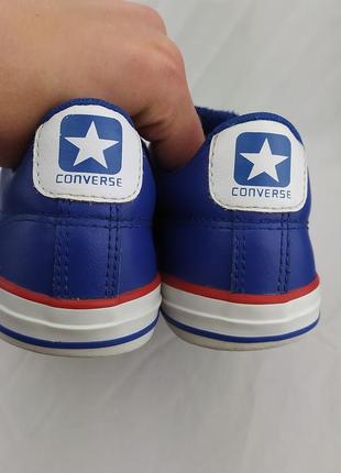 Стильні шкіряні кеди кросівки converse star player one all star chuck taylor old skool sk8 оригінал конверс6 фото