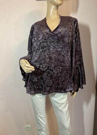 Віскозна блузка- батал - бархатиста /54/brend marks& spencer е нюанс