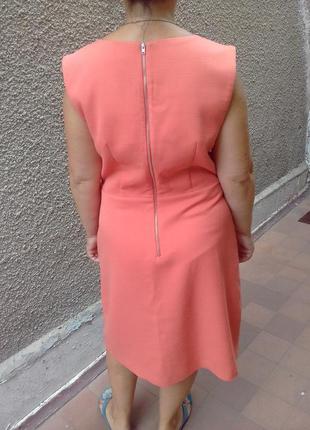 Шикарное персиковое платье 46-482 фото