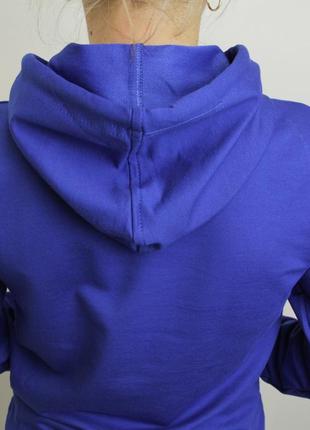 Спортивный детский/подростковый костюм р.140-176см синий с черным штаны+кофта капюшон 140,152,176 р.4 фото