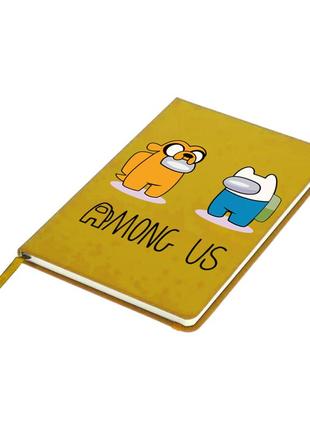 Блокнот а5 амонг ас время приключений фин и джейк (among us adventure time finn & jake) желтый (92288-2414-sy)5 фото