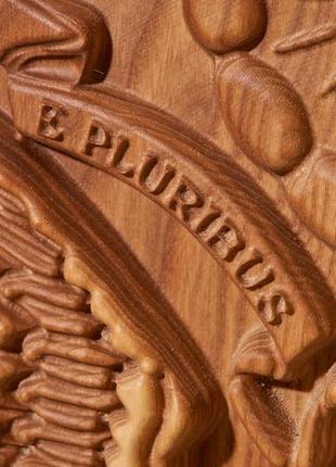 Американский герб, большая печать сша, изготовленная из дерева4 фото