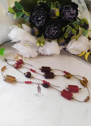 Осінні бусики скло