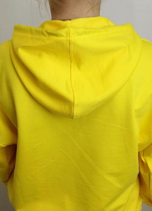 Спортивный детский/подростковый костюм р.128-164см желтый штаны+кофта с капюшоном, замок 128,140,152,164 р.2 фото