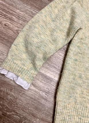 Стильный свитер, свитер с рубашкой, тёплый свитер, винтажный свитер3 фото