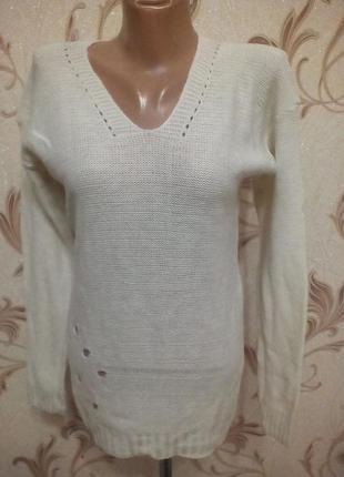 Стильная кофточка ,джемпер,туника с модными дырочками хм,с ,м