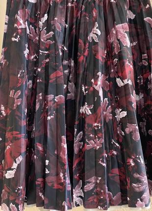 Шикарная юбка плиссе в цветочный принт2 фото