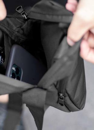 Стильная мужская сумка барсетка через плечо puma черный тканевой мессенджер пума9 фото