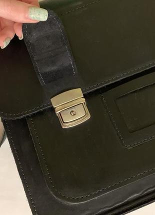 Мужская сумка, мужской портфель из натурной кожи крейзи хорс3 фото