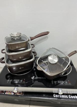 Набір кухонного гранітного посуду 8 предметів