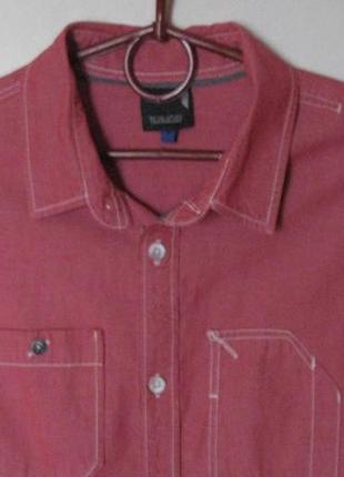 Супер рубашка джинс розовая2 фото