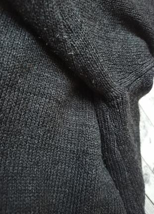 Сірий теплий довгий светр плаття з високим горлом h&m9 фото