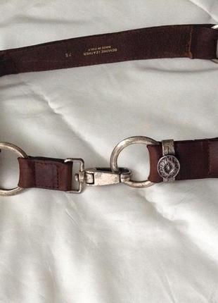 Ремінь 83 див. натуральна шкіра 100%, метал. італія.2 фото