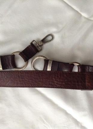 Ремінь 83 див. натуральна шкіра 100%, метал. італія.4 фото