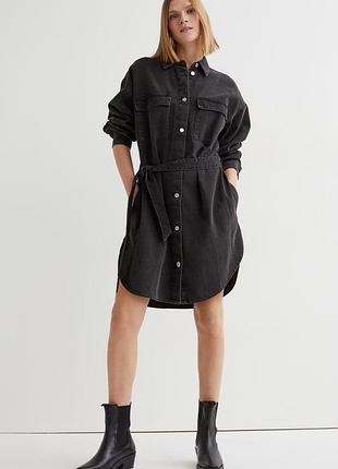 Джинсова сукня-сорочка h&m
