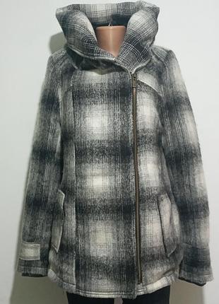 Симпатична сорочка в клітку з капюшеном. review. розмір s.