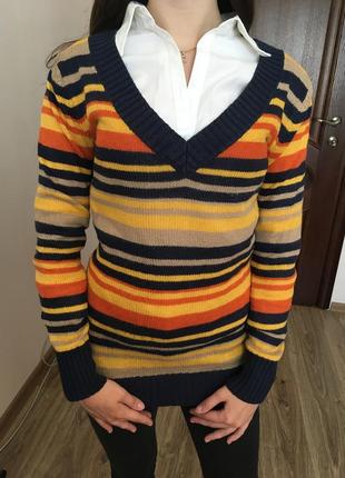 Полосатий пуловер2 фото