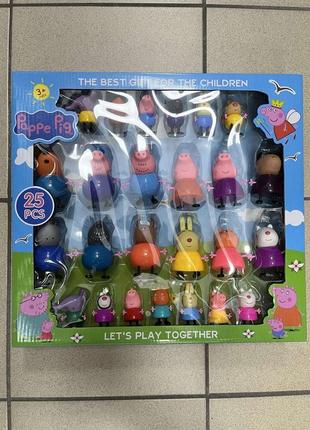 Свинка пеппа пепа набір всі персонажі peppa pig