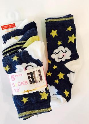 Носки 5 шт детские (2- 12 лет) primark
