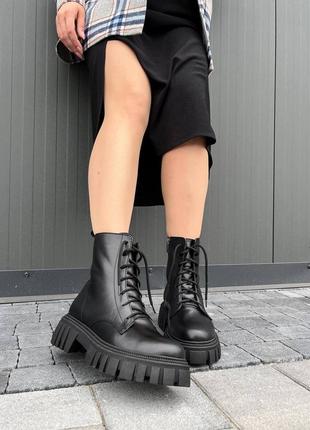 Шкіряні зимові черевики