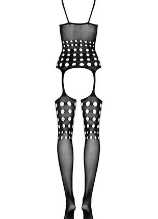 Bodystocking g310 black obsessive чорне боді сітка панчохи