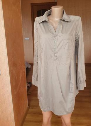 Натуральна вільна подовжена сорочка/блуза/рубашка/туніка м можна вагітним h&m