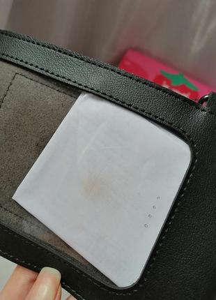 ⛔мини сумочка чехол для телефона и визиок на цепочке прозрачный кармашек7 фото