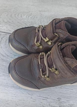 Clarks gore-tex active air детские кожаные ботинки коричневого цвета оригинал  26 26.5 размер4 фото