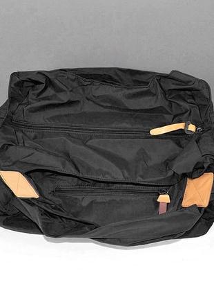 Текстильная женская большая сумка на плечо мягкая черная спортивная дорожная сумочка6 фото
