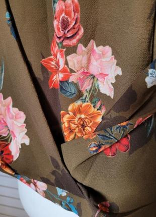 Блуза хаки цветы 14 фото