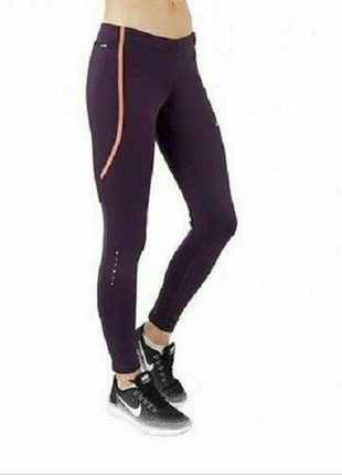 Легінси, лосини, тайтси для бігу nike tech foam fit purple 645599 507 розмір m/l