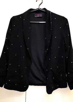 Піджак new look 36р нарядний чорний піджак