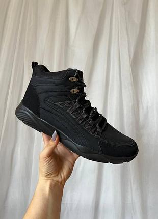 Кроссовки мужские черные на осень kulada black