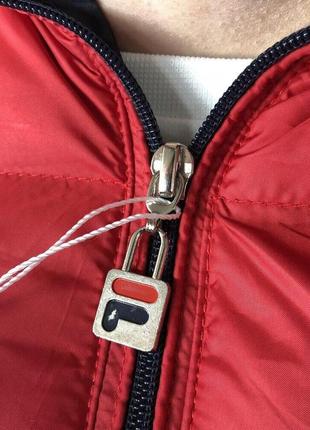 Fila padded waistcoat red2 фото