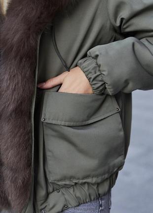 Зимняя куртка с мехом4 фото