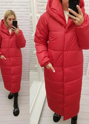 42-60 зимова куртка пальто жіноча довга з капішоном зимнее пальто женское длинное з капюшоном плащев3 фото