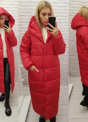 42-60 зимова куртка пальто жіноча довга з капішоном зимнее пальто женское длинное з капюшоном плащев7 фото