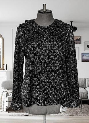 Блуза сатинова з принтом вільного крою topshop1 фото