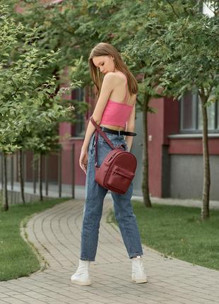 Жіночий рюкзак sambag brix бордо7 фото