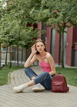 Жіночий рюкзак sambag brix бордо8 фото