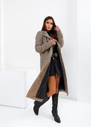 Жіноче стильне пальто кашемірове батал6 фото