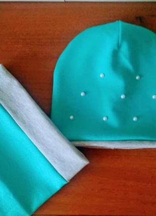 Шапка трикотаж для дівчинки 0..13л